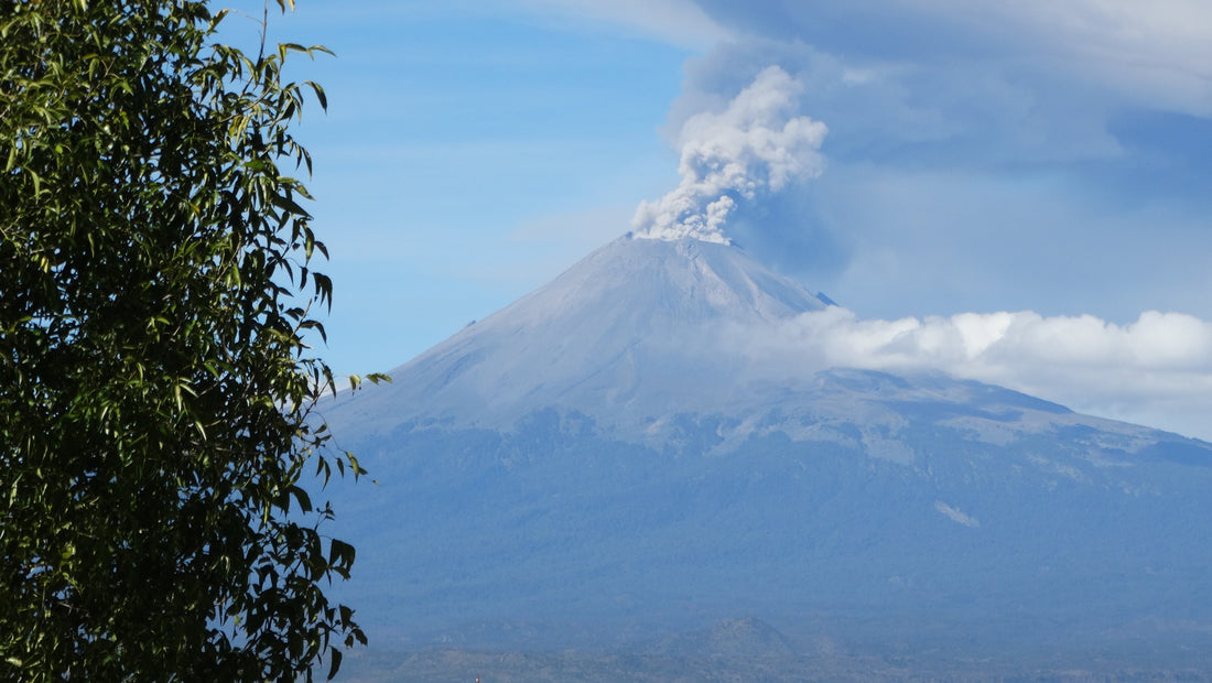 Die jüngeren Eruptionen des Popocatepetl in Mexiko in einer Zeitleiste