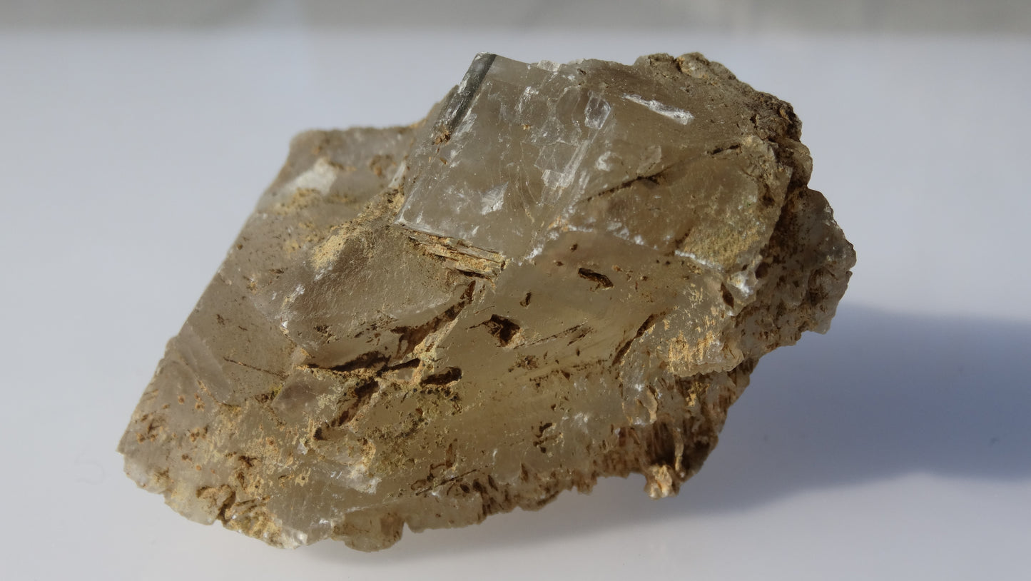 Mineralien unbearbeitet, Quarz, Calcit